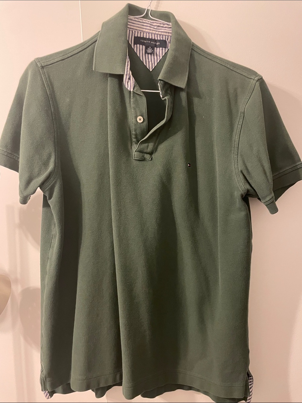 Tommy Hilfiger Men's Olive Polo with Subtle Logo